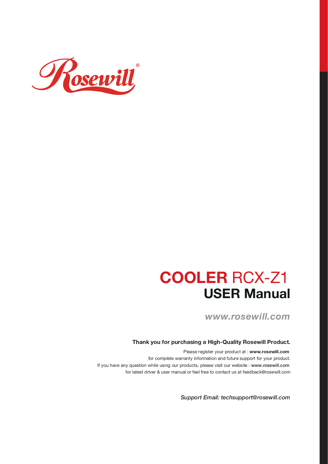 Rosewill RCX-Z1 User Manual - ManualMachine.com