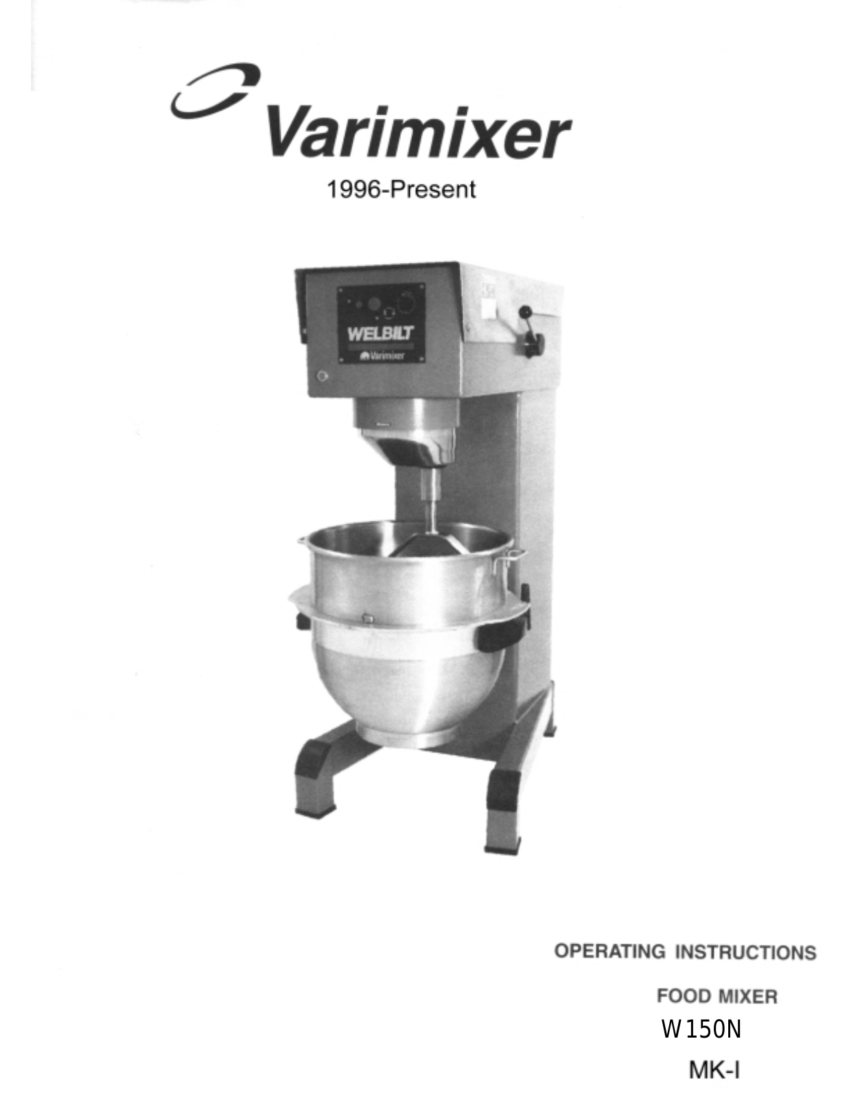 Varimixer W150N User Manual