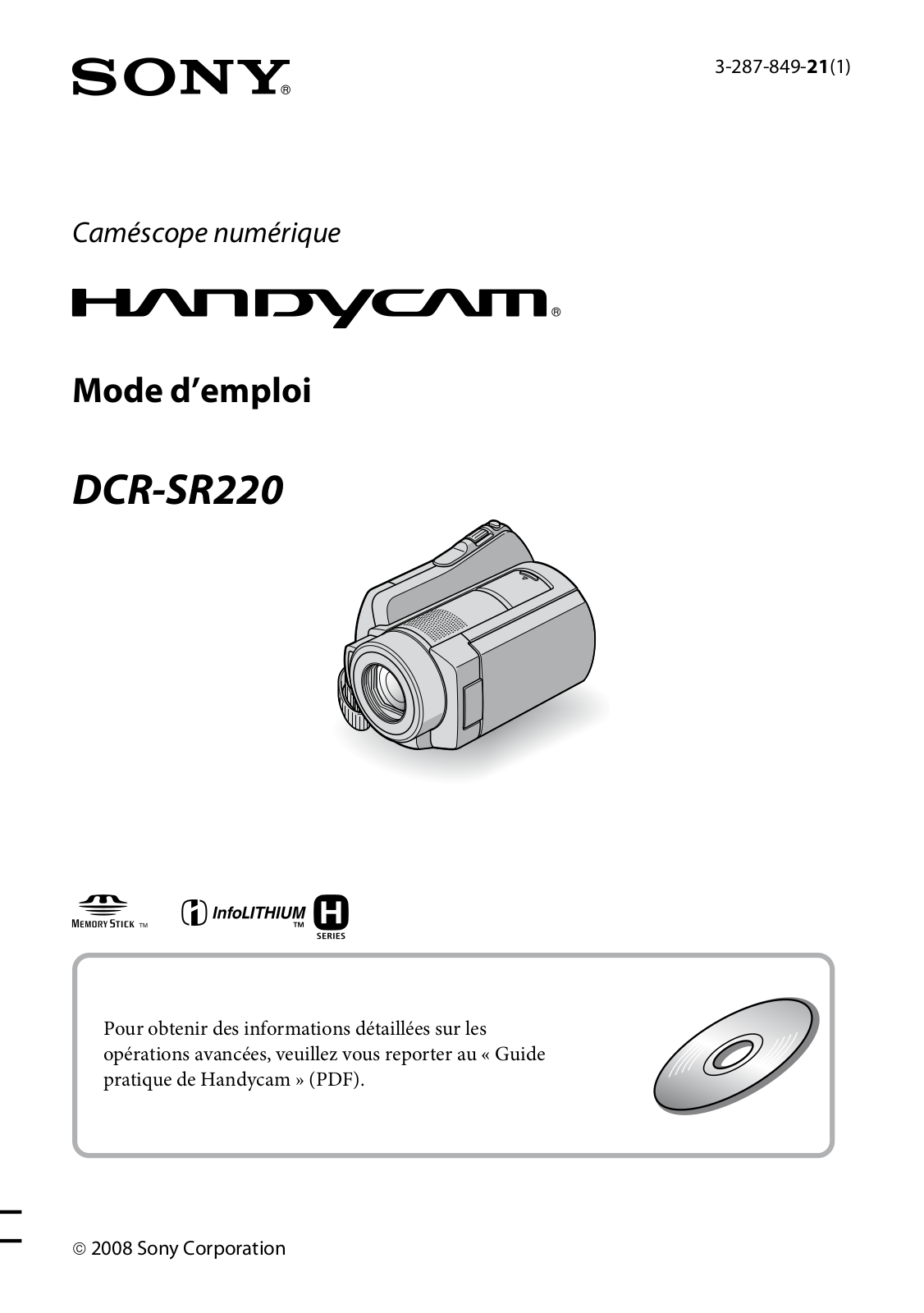 Sony DCR-SR220D User Manual