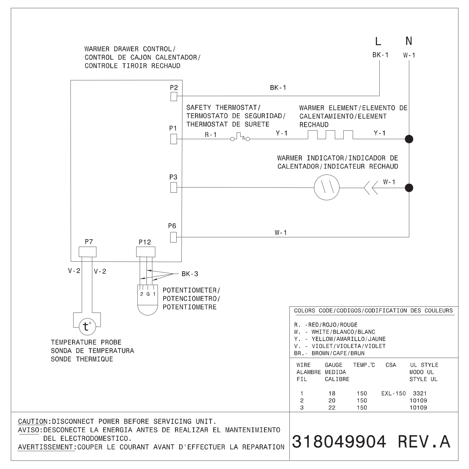 Frigidaire FGWD3065PF Wiring diagram