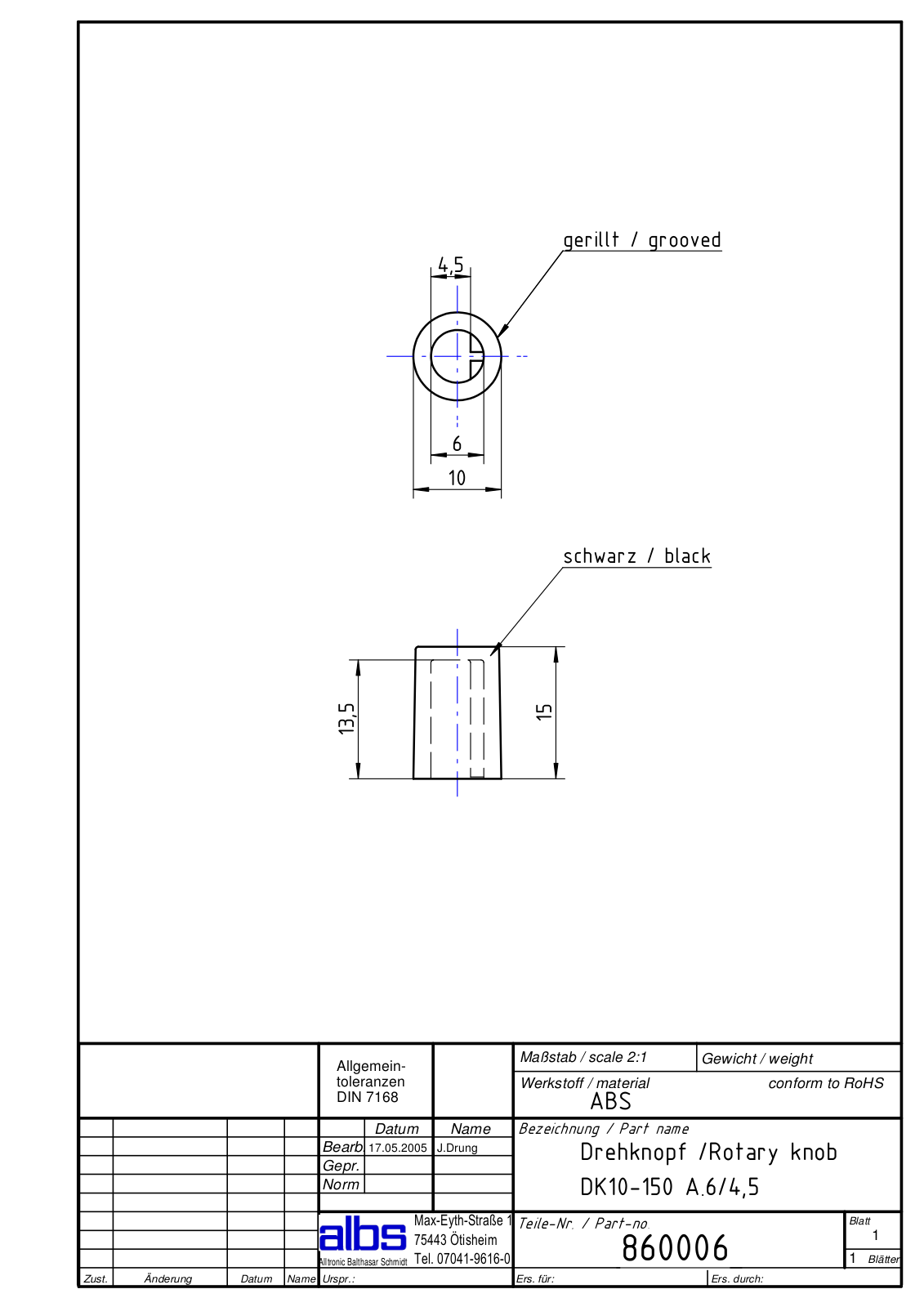 ALBS KNOPF 10-150E Datasheet - ManualMachine.com