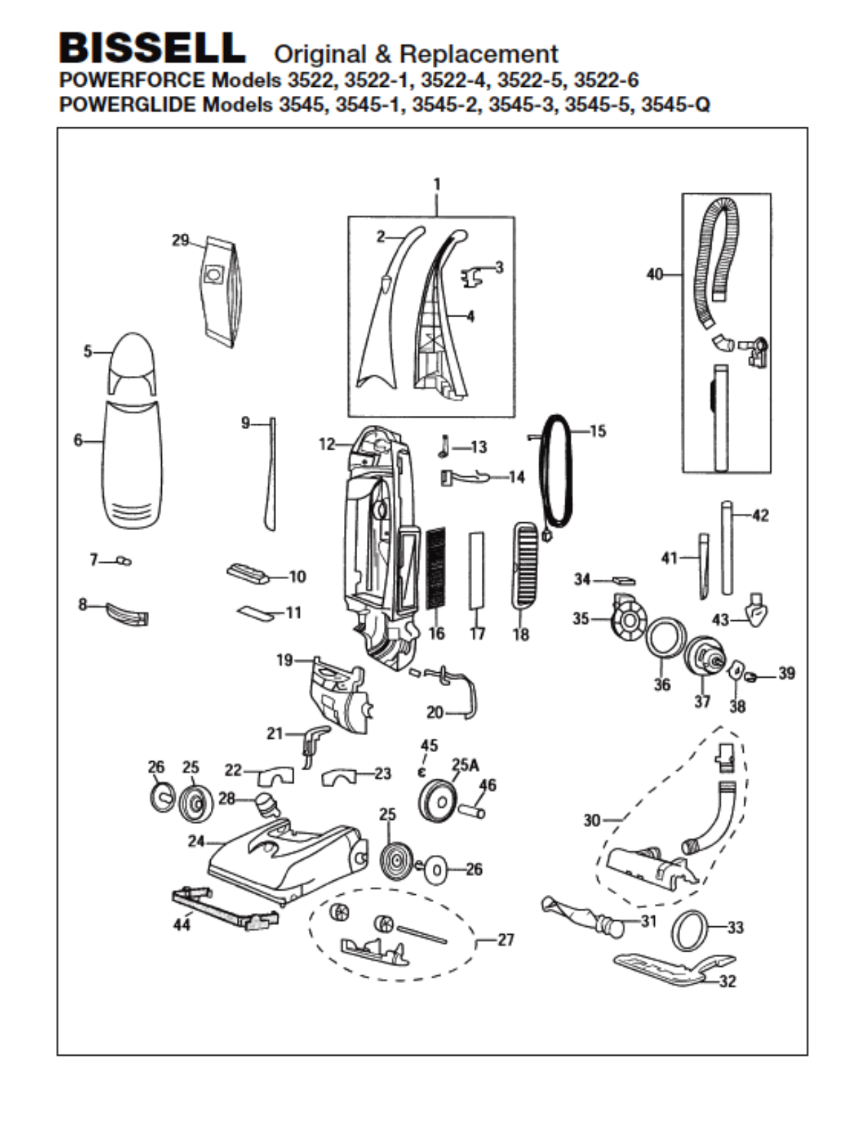 Bissell 3522-1, 3522-4, 3522-5, 3522-6, 3545-1 Owner's Manual