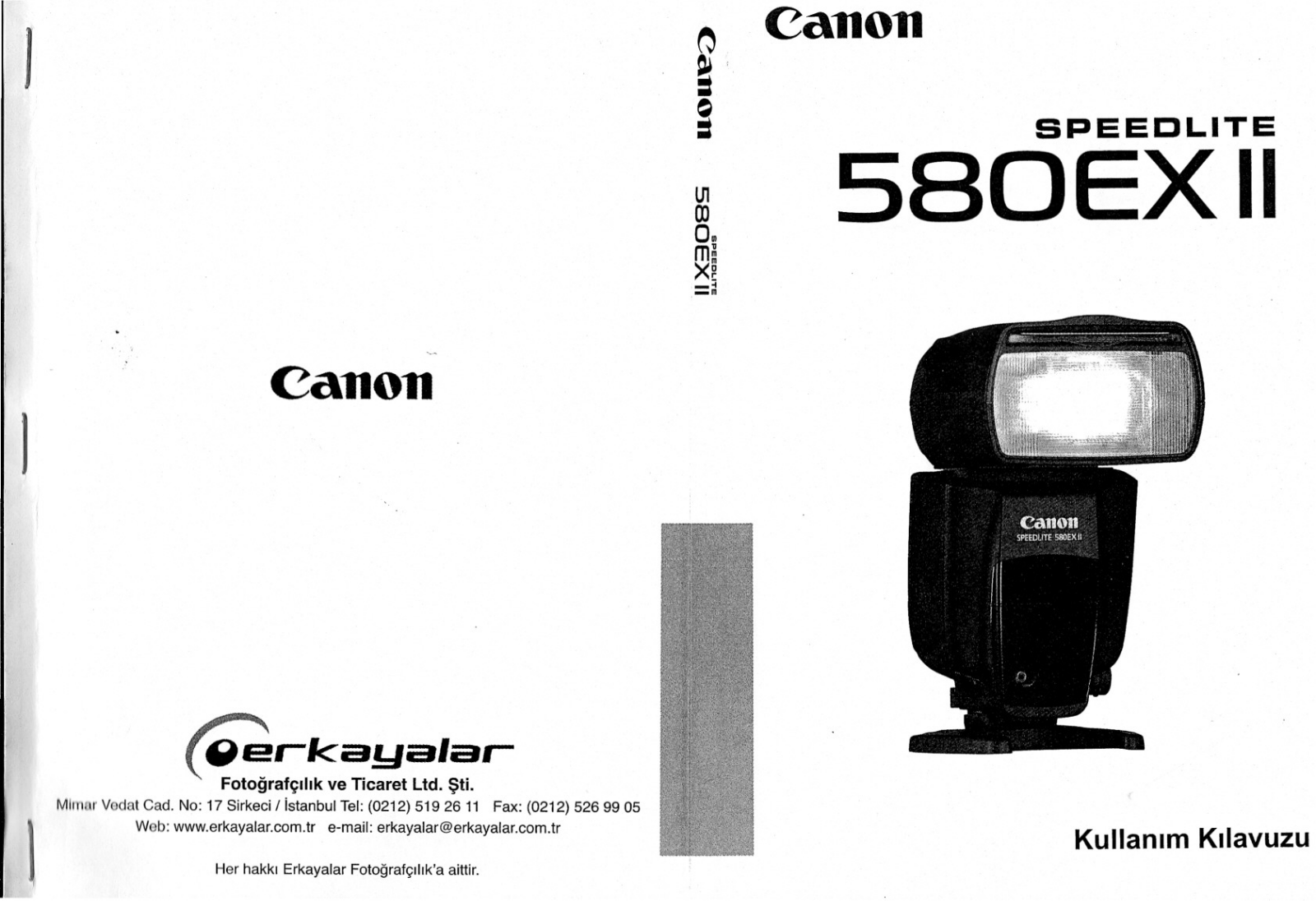 Canon SPEEDLITE 580EX II User Manual