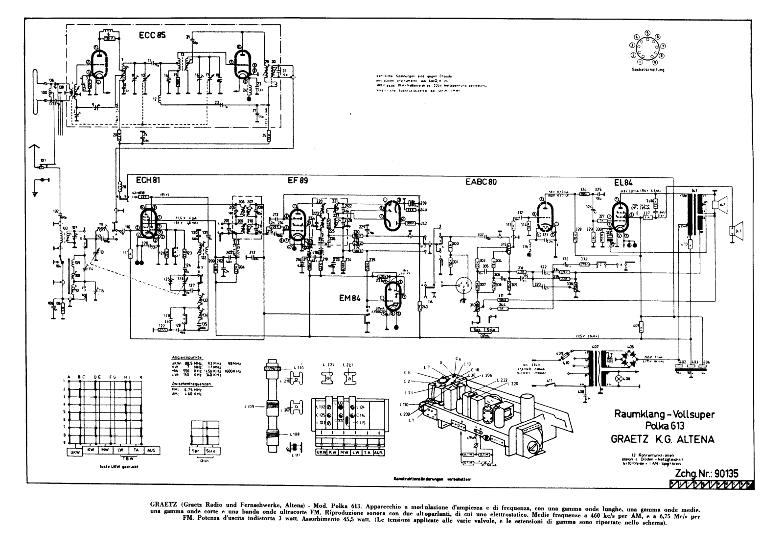 Graetz 613 schematic