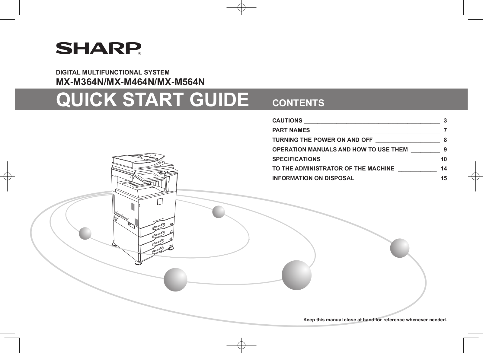 Sharp MX-M564N, MX-M464N, MX-M364N User Manual