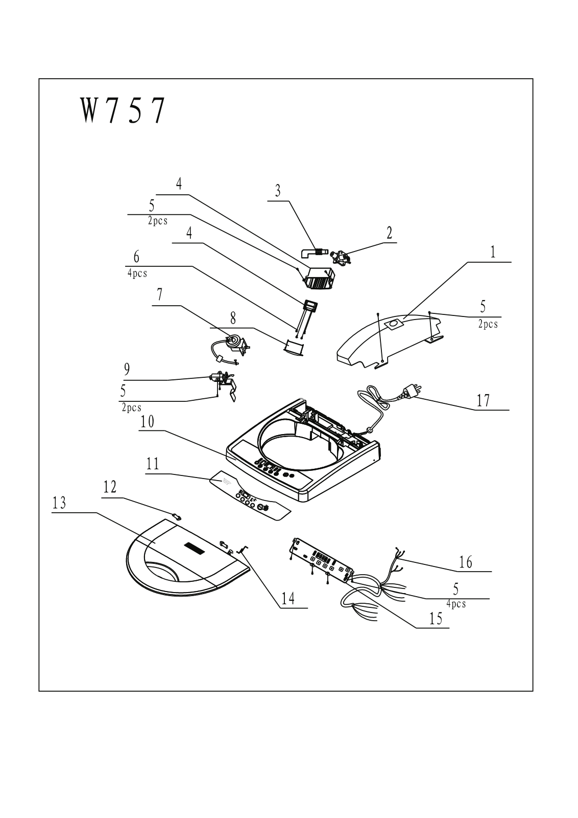 Avanti W757 Parts List