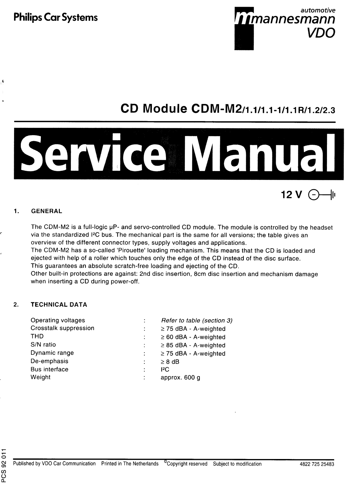 Philips CDM-M2.1 Service Manual