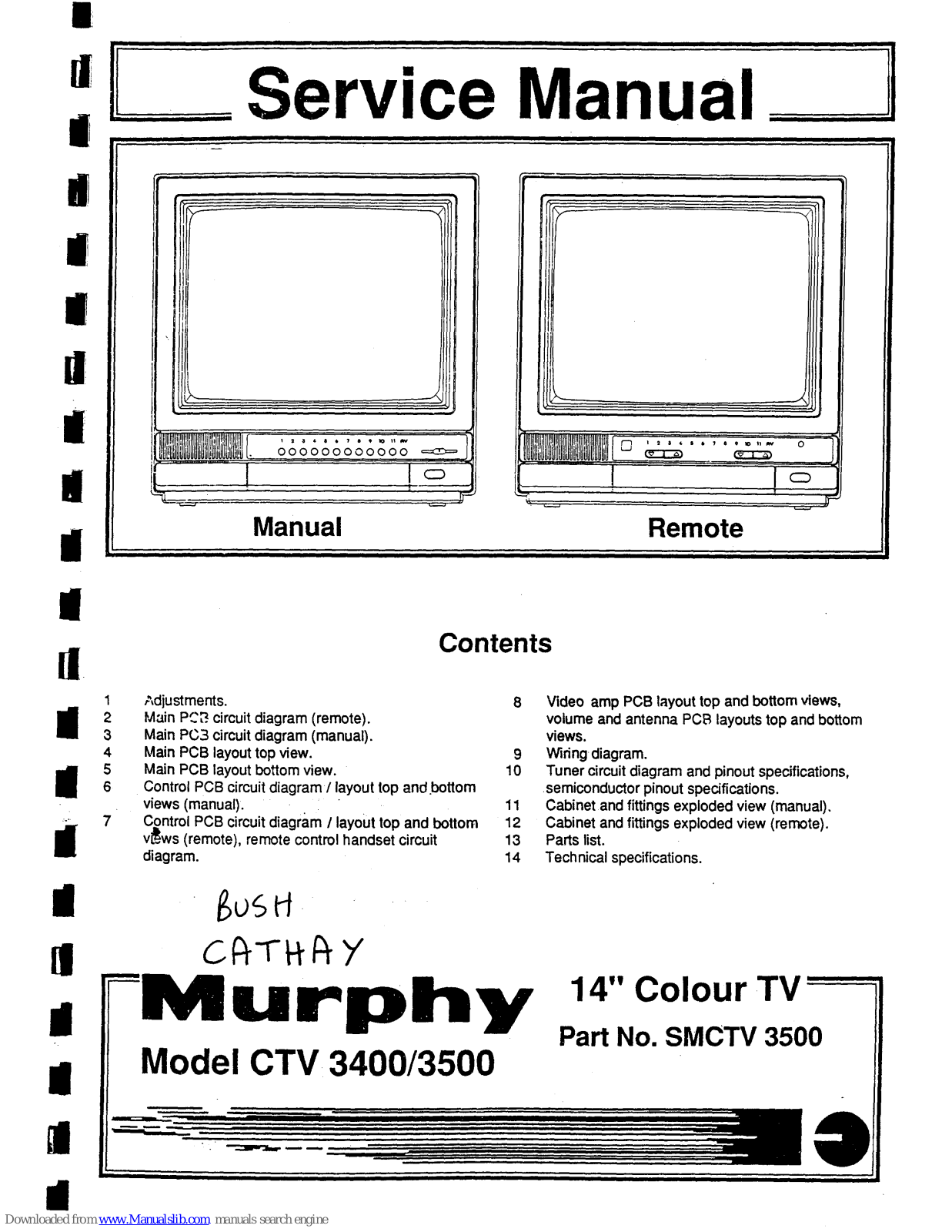 Murphy CTV 3400, CTV 3500 Service Manual