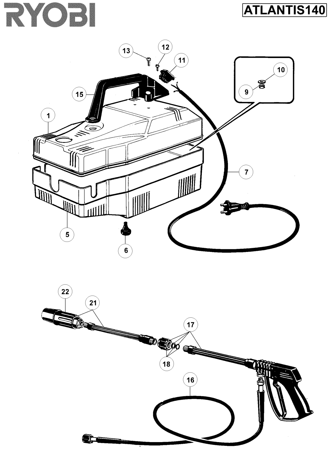 Ryobi ATLANTIS 140 User Manual