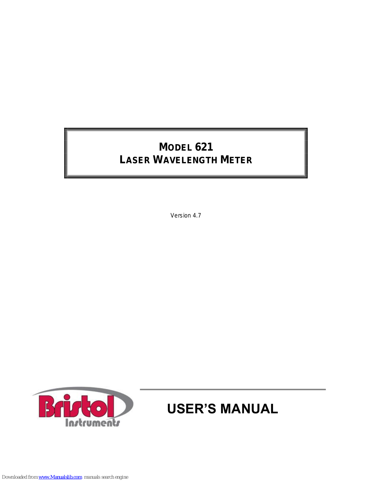 Bristol 621 User Manual - ManualMachine.com