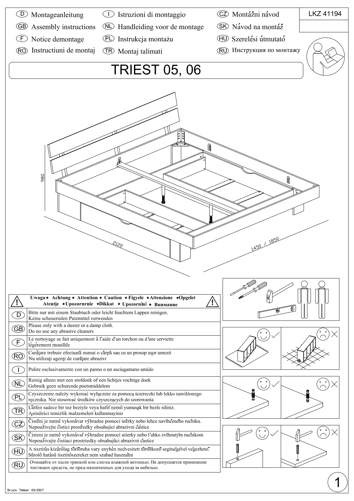 Home affaire Triest Assembly instructions