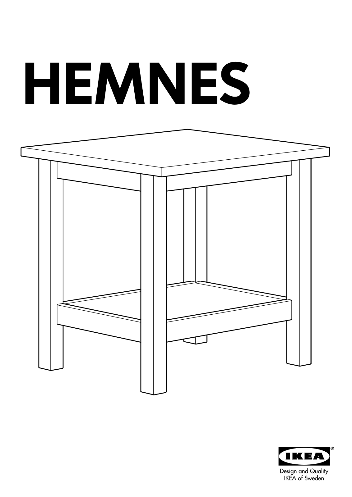 IKEA HEMNES SIDE TABLE User Manual