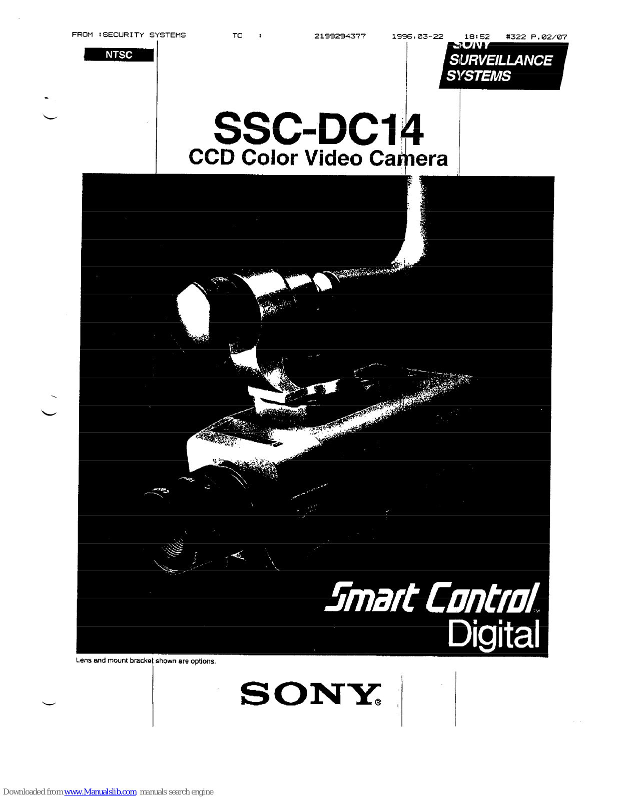 Sony SSC-DC14 Specifications