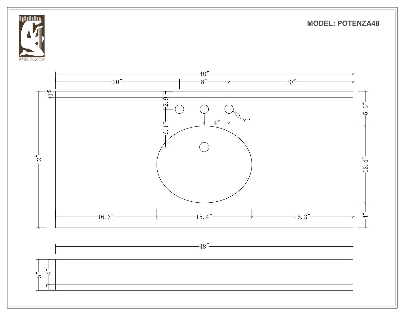 Water Creation POTENZA48EGB, POTENZA48EG, POTENZA48EGBF, POTENZA48EGF User Manual