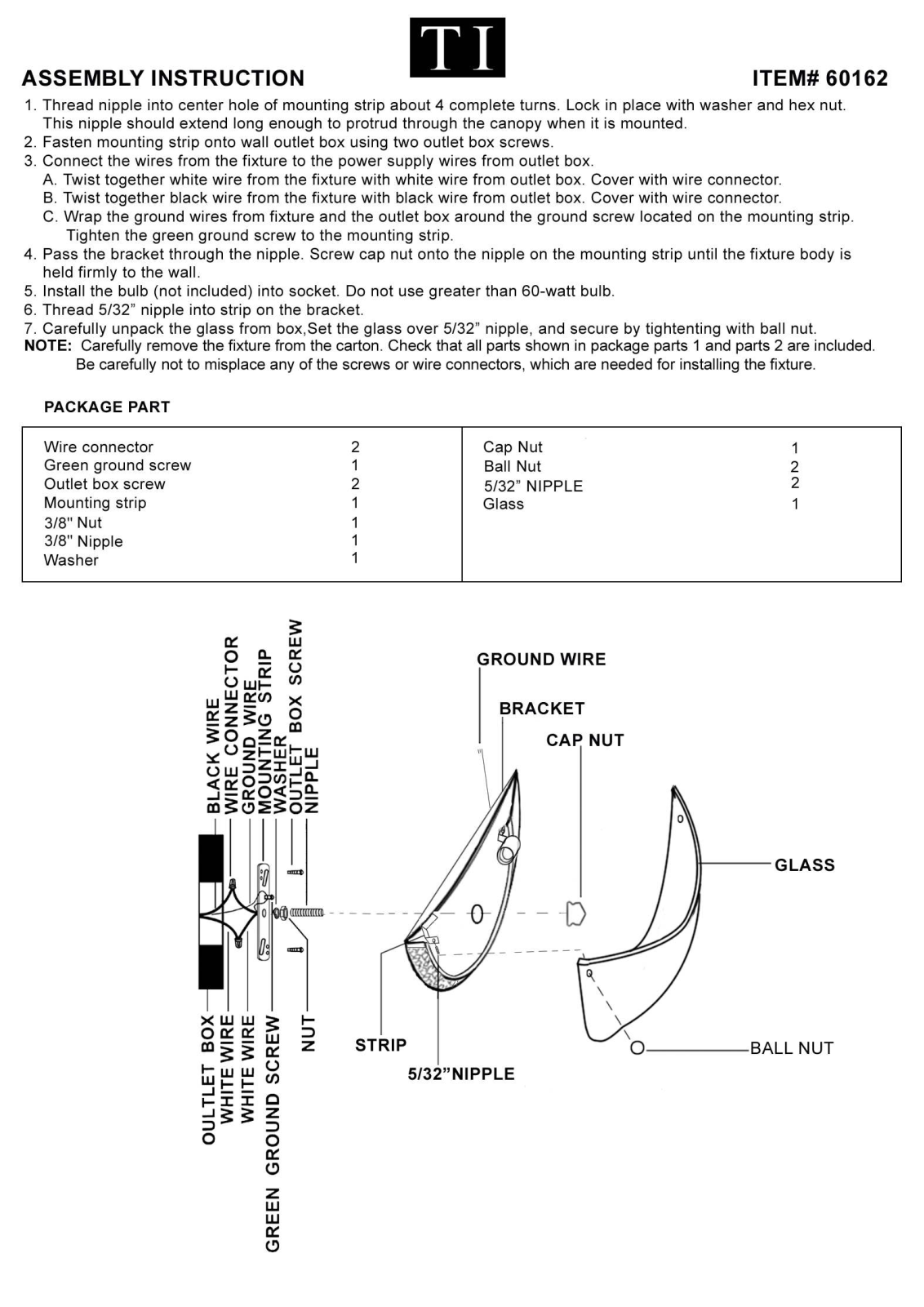 Triarch 60162 User Manual