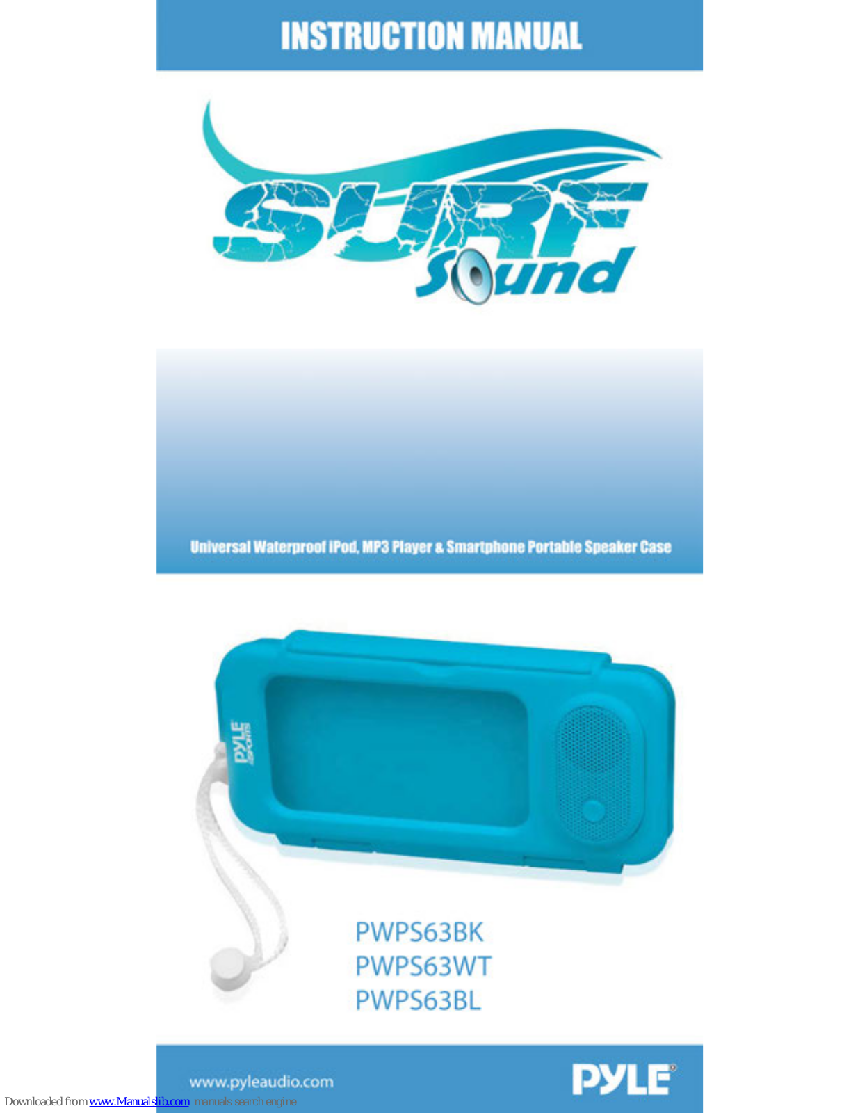 Pyle PWPS63BK, PWPS63WT, PWPS63BL Instruction Manual - ManualMachine.com