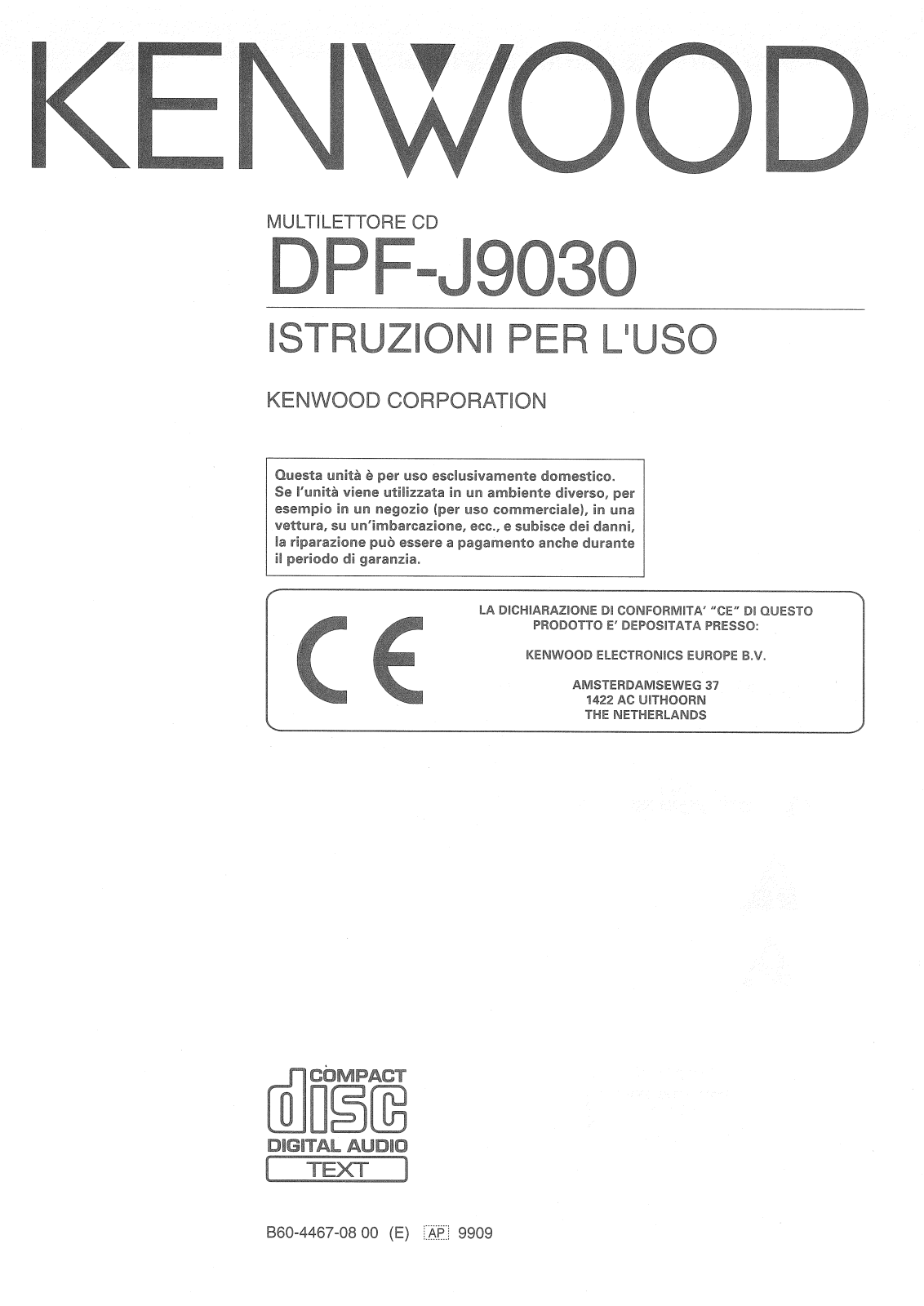 Kenwood DPF-J9030 User Manual