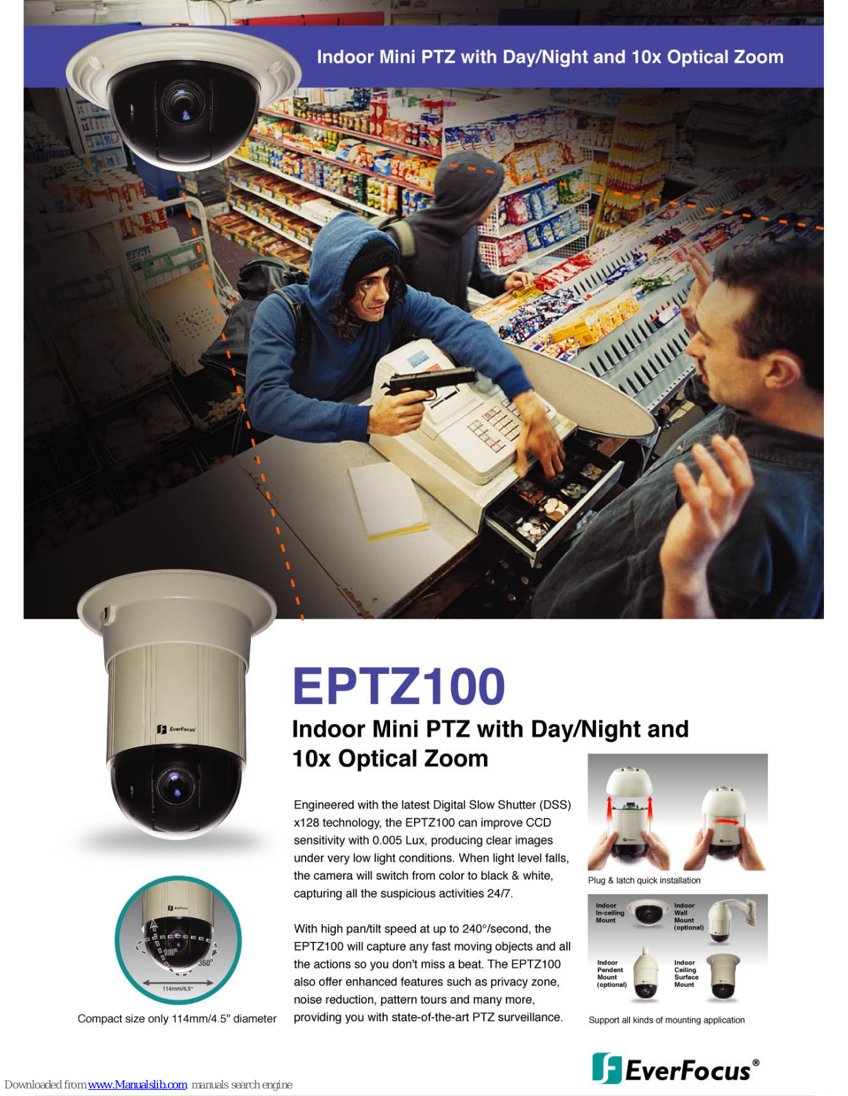 EverFocus EPTZ100, EPTZ100/P, EPTZ100/N Specifications