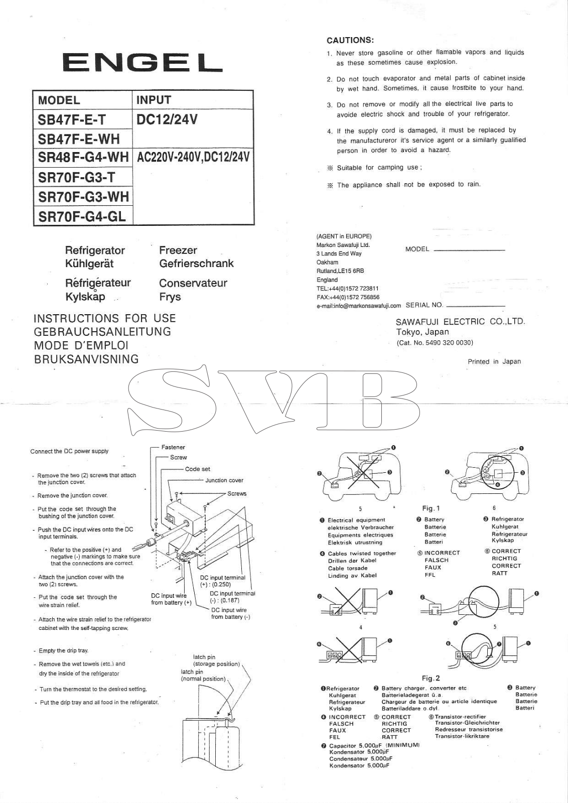 ENGEL SB47F-E.T, SB47F.E.WH, sR48F-G4-WH, SRTOF-G3-T, SR7OF.G3-WH User guide - ManualMachine.com