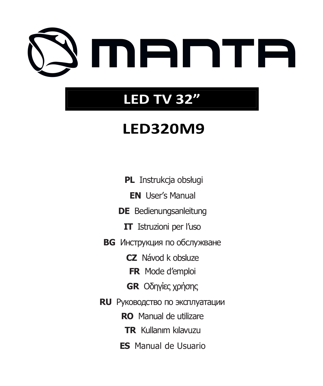 Manta LED320M9 Operating Instructions