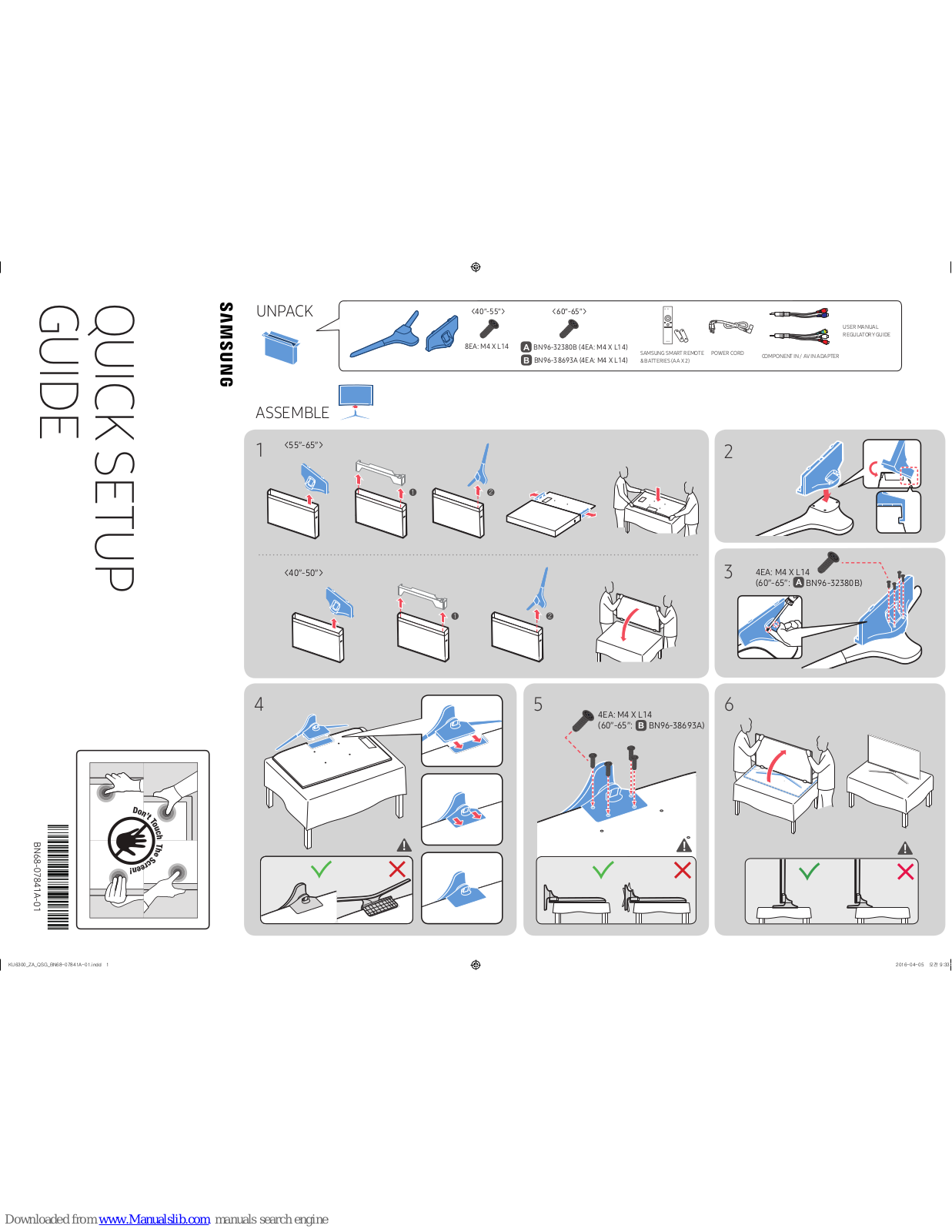 Samsung UN40KU630D, UN43KU6300, UN43KU630D, UN50KU630D, UN50KU6300 User Manual