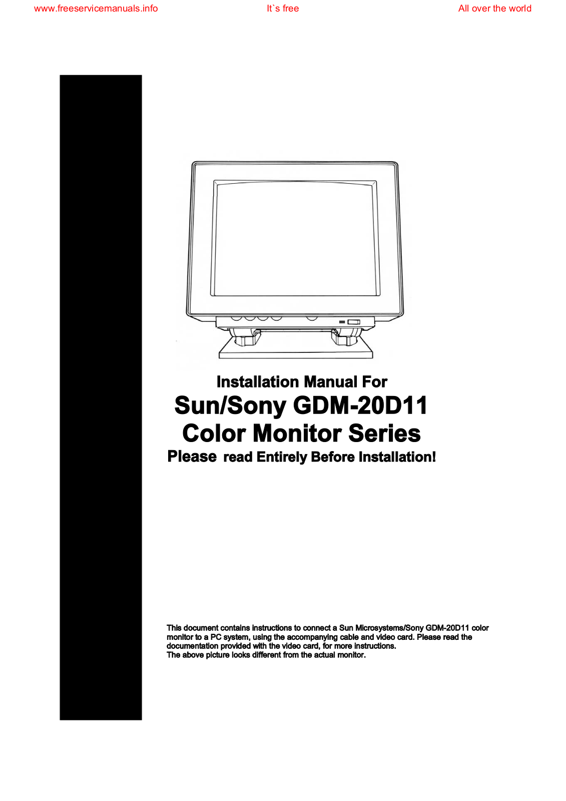 Sony Triniton GDM-20SHT Service Manual