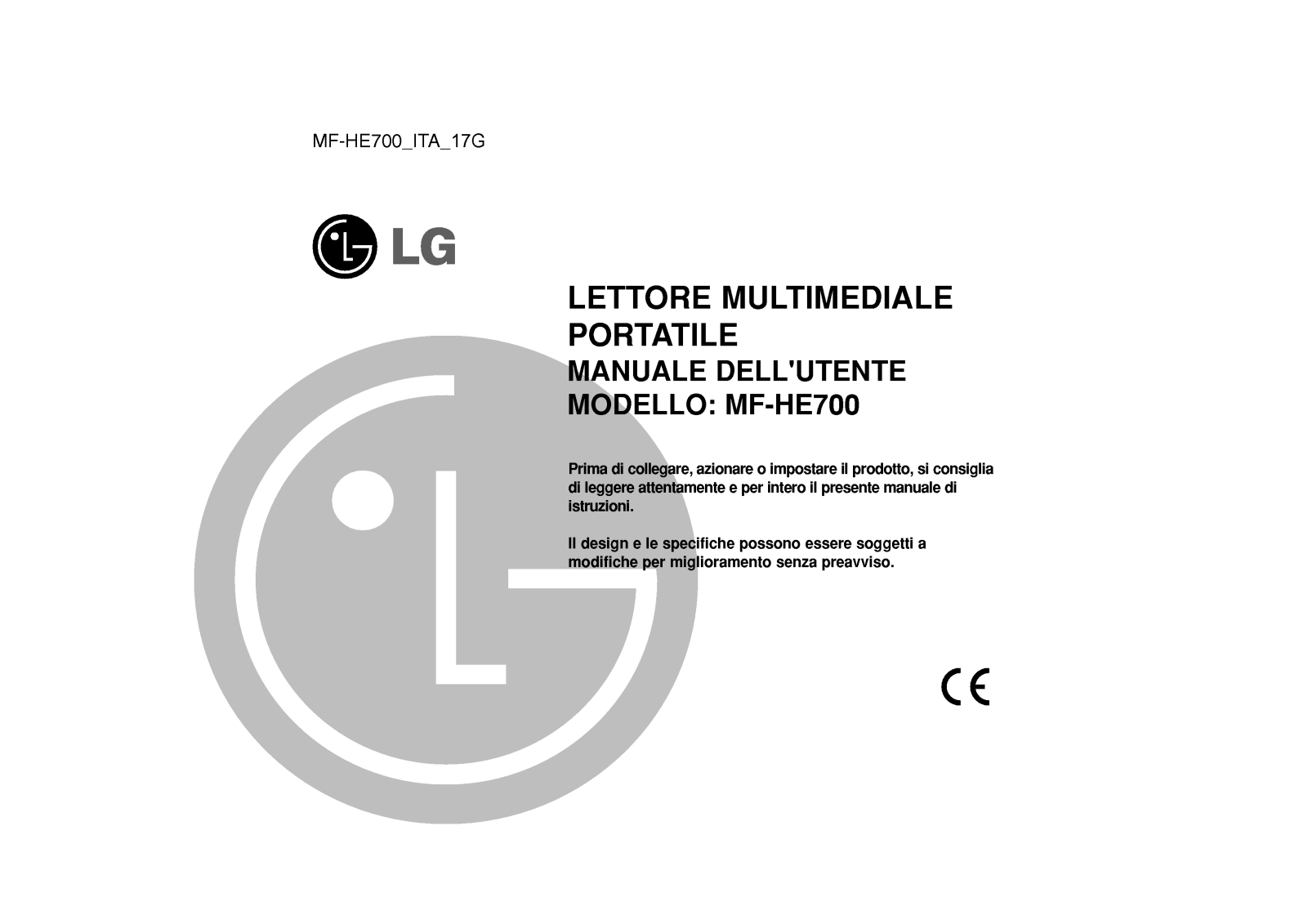 Lg MF-HE700 user Manual