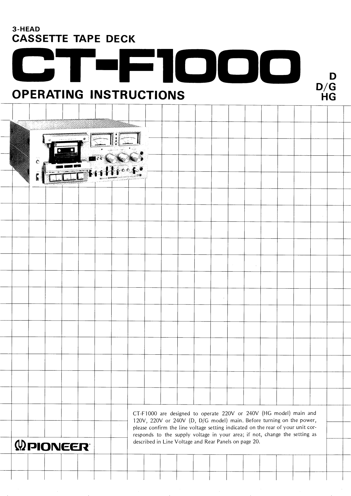 Pioneer CTF-1000 Owners manual