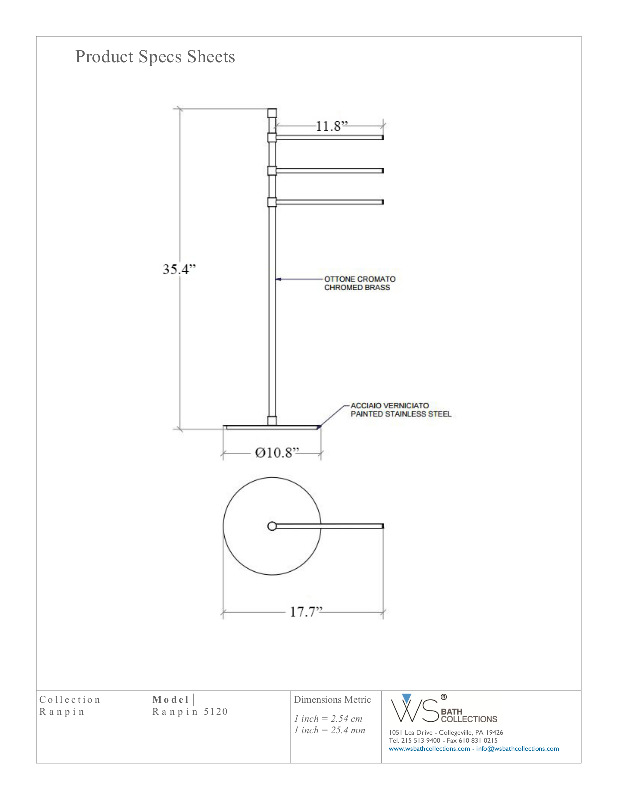 WS Bath Collections WSO1161 Specifications - ManualMachine.com