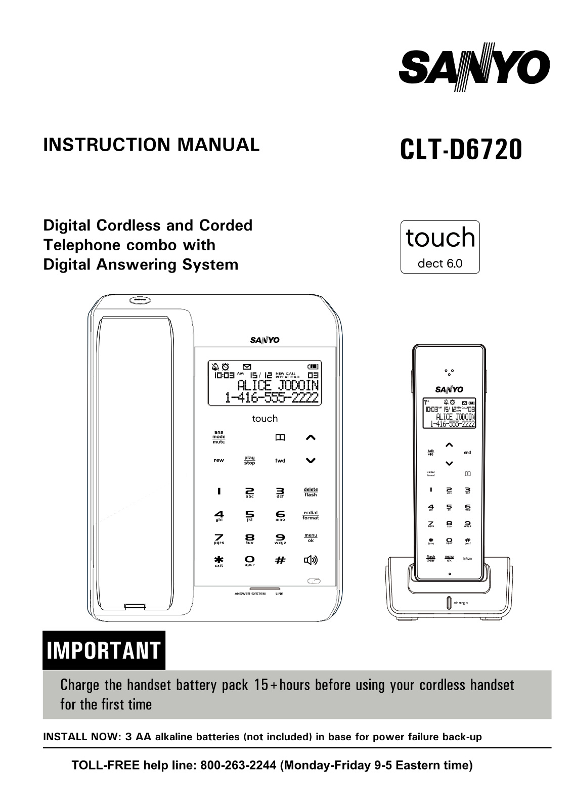 Sanyo CLT-D6720 User Manual