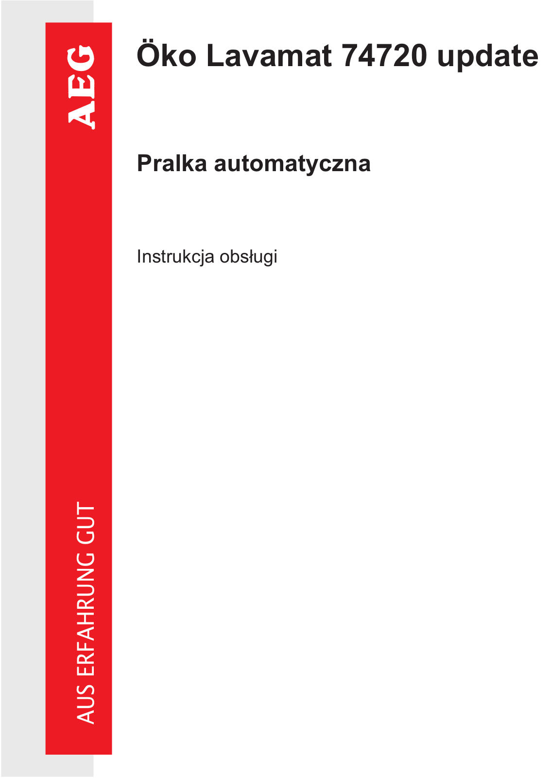 AEG Lavamat 74720 User Manual