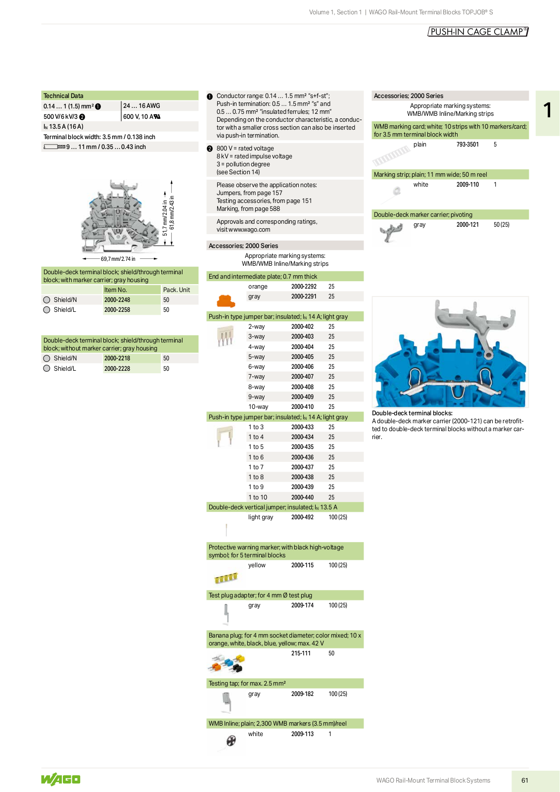 Wago 2000 Series Catalog Page