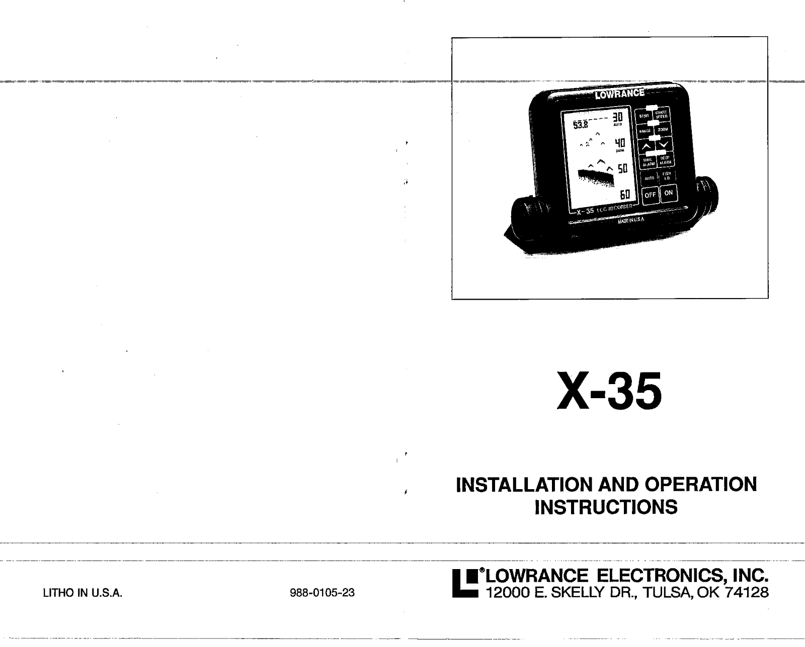 Lowrance X-35 User Manual