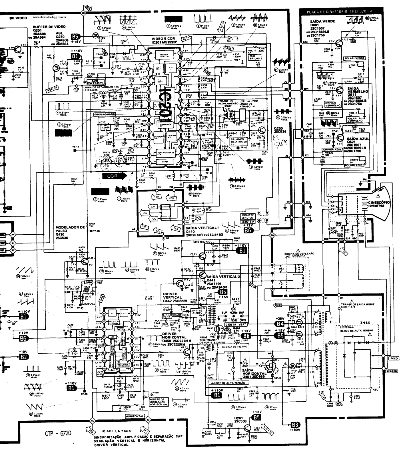 Sanyo CTP-6720 Schematic