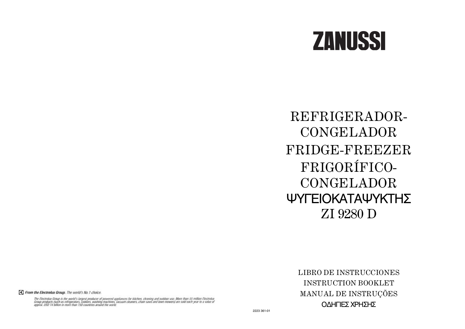 Zanussi ZI9280D User Manual