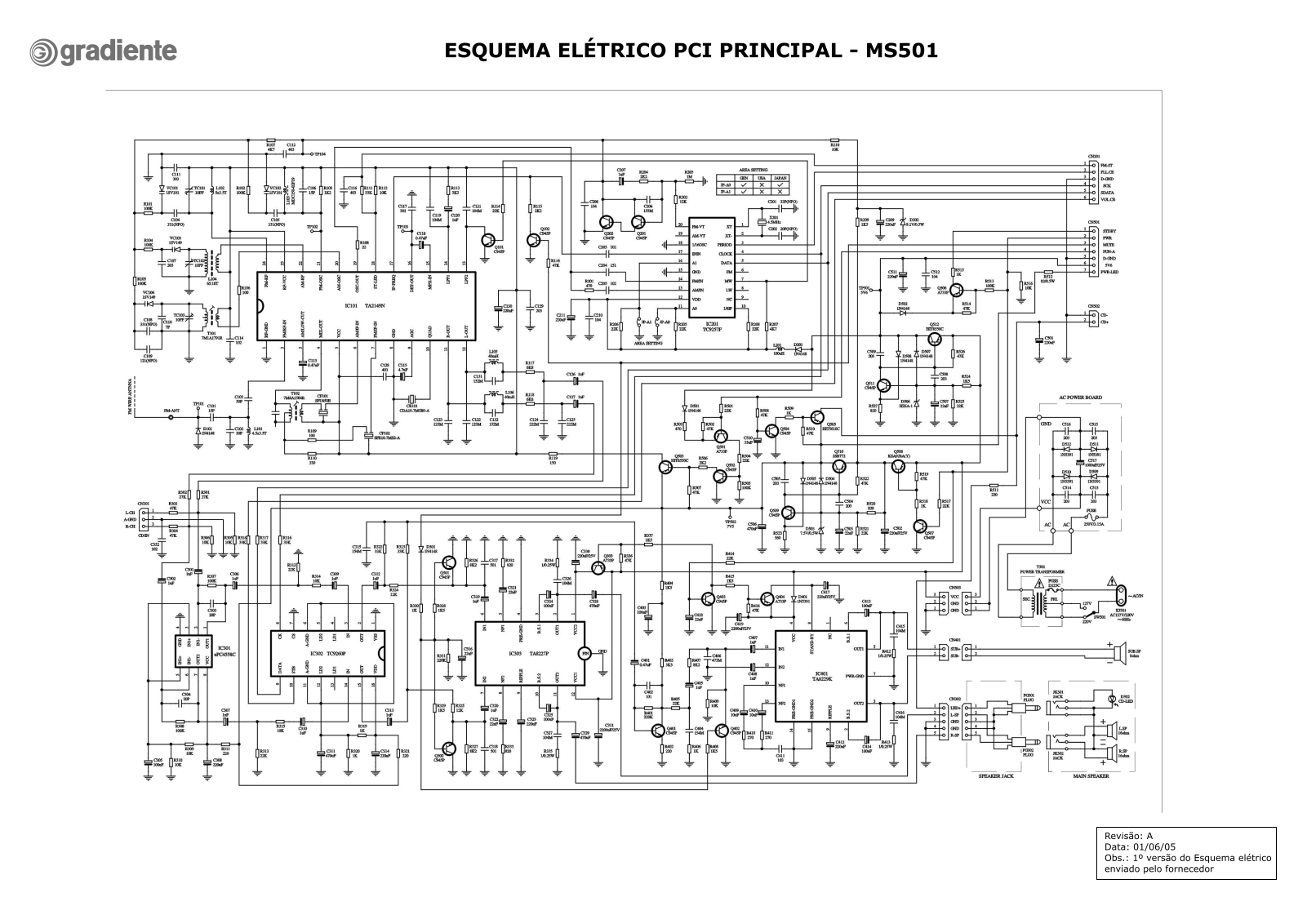 Gradiente MS-501 Schematic