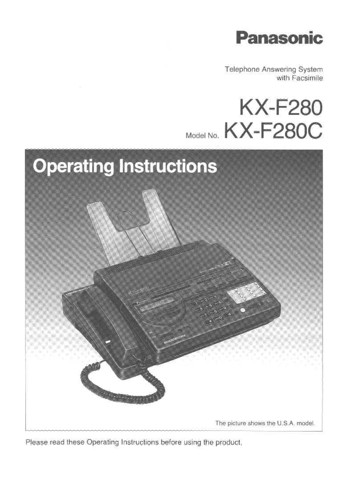 Panasonic KXF280 User Manual