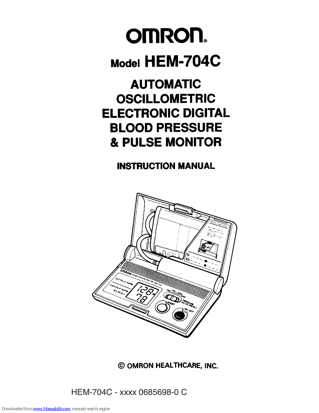 Omron HEM-704C Instruction Manual