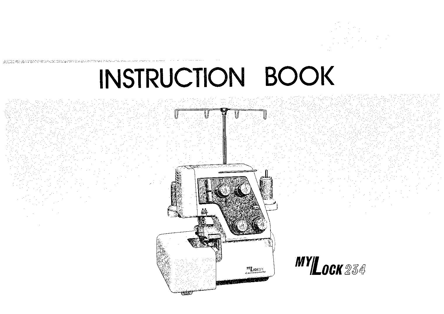 Janome MyLock 234 Instruction Manual