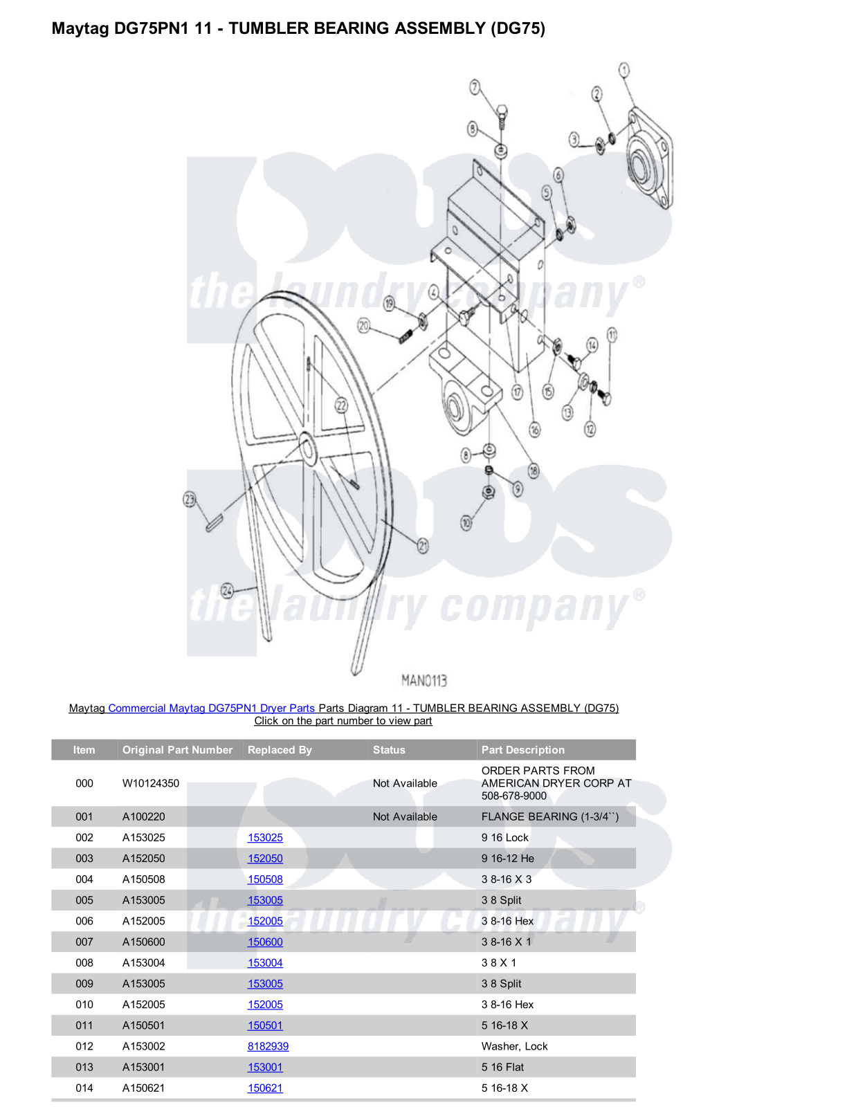 Maytag DG75PN1 Parts Diagram