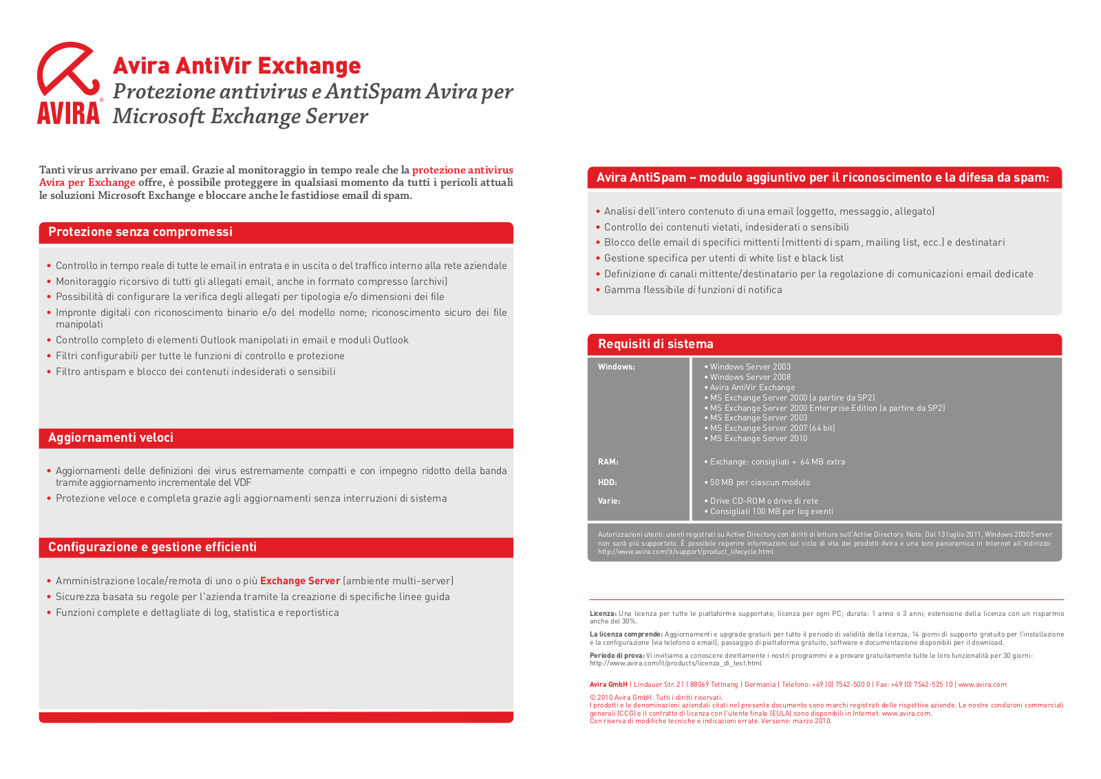 Avira ANTIVIR EXCHANGE User Manual