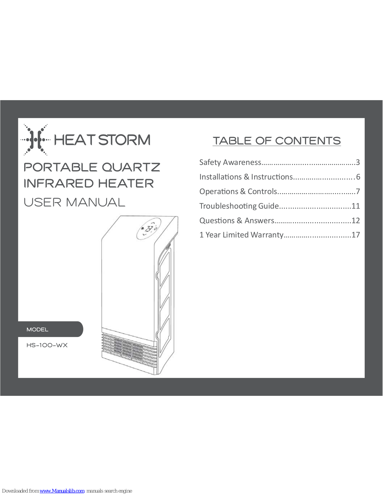 Heat Storm HS-100-WX User Manual