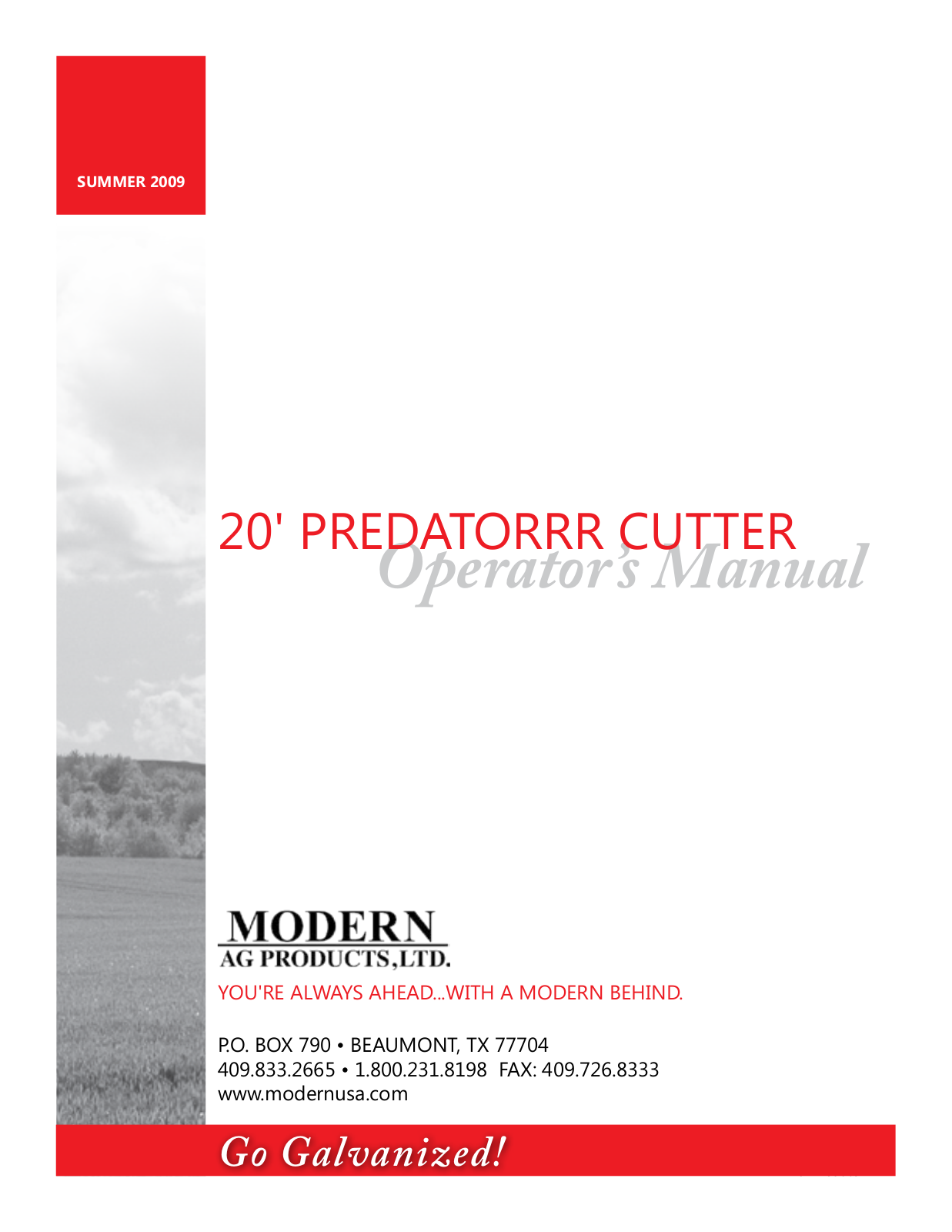 Modern AG 20 Predator User Manual