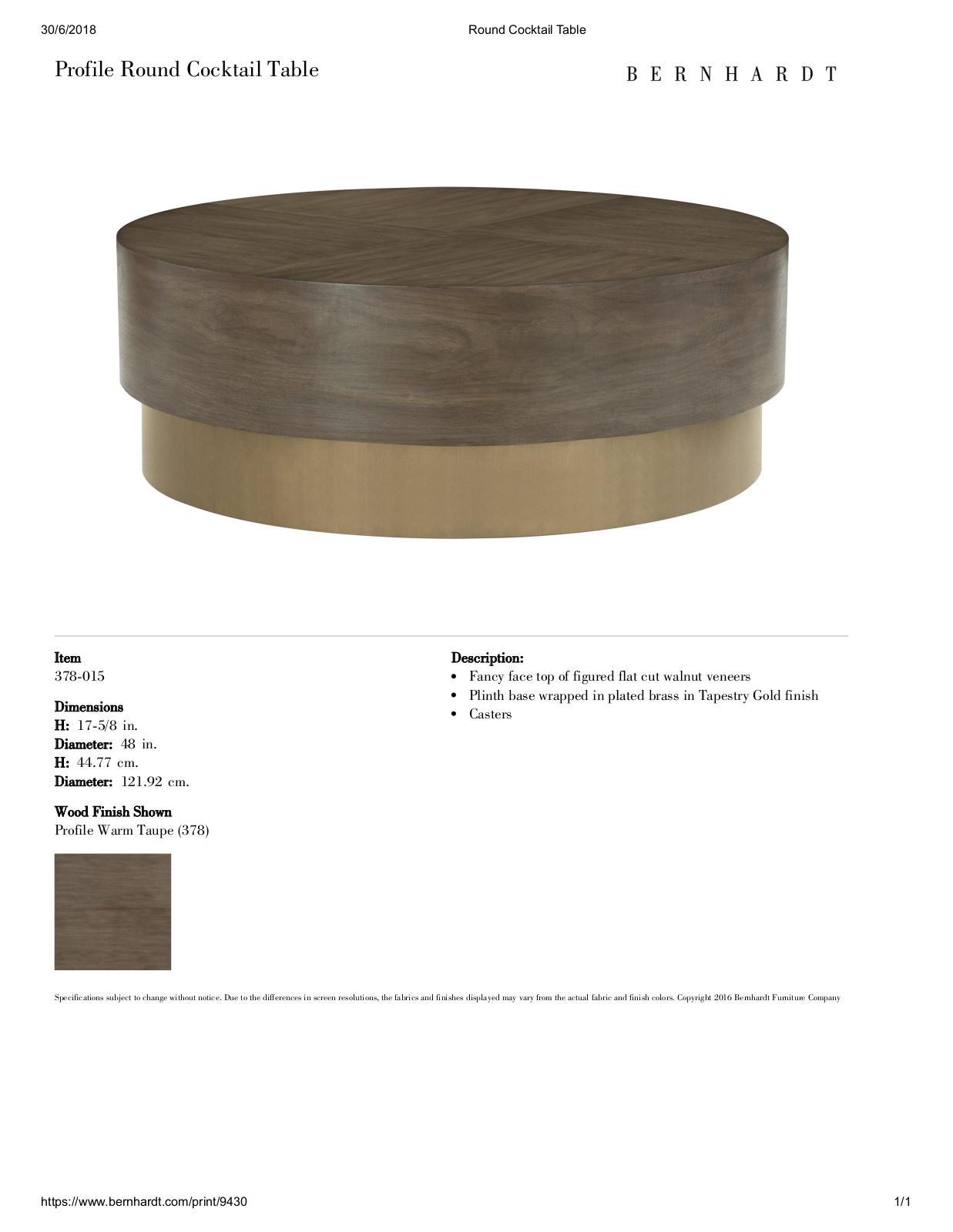 Bernhardt BHT5032 Specifications - ManualMachine.com