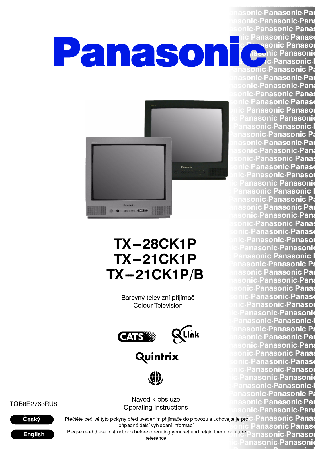 Panasonic TX-21CK1PB, TX-28CK1P, TX-21CK1P User Manual