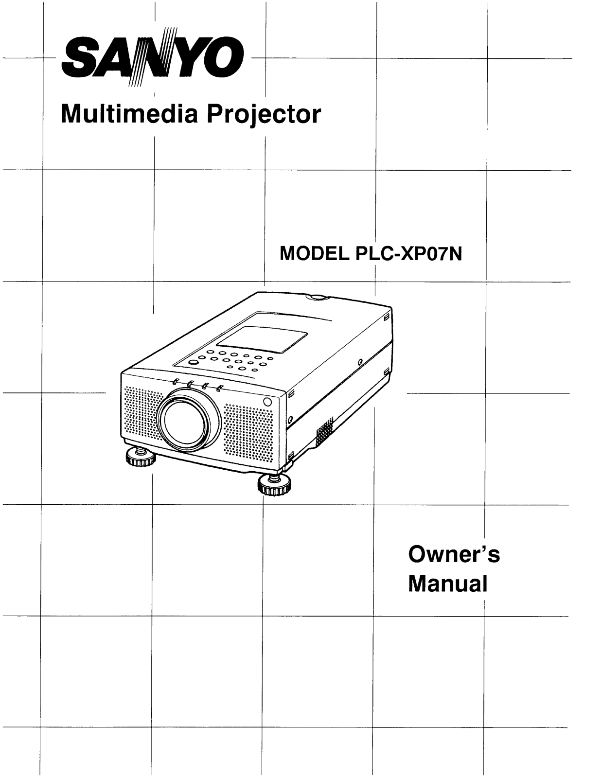 SANYO PLCXP07N User Manual