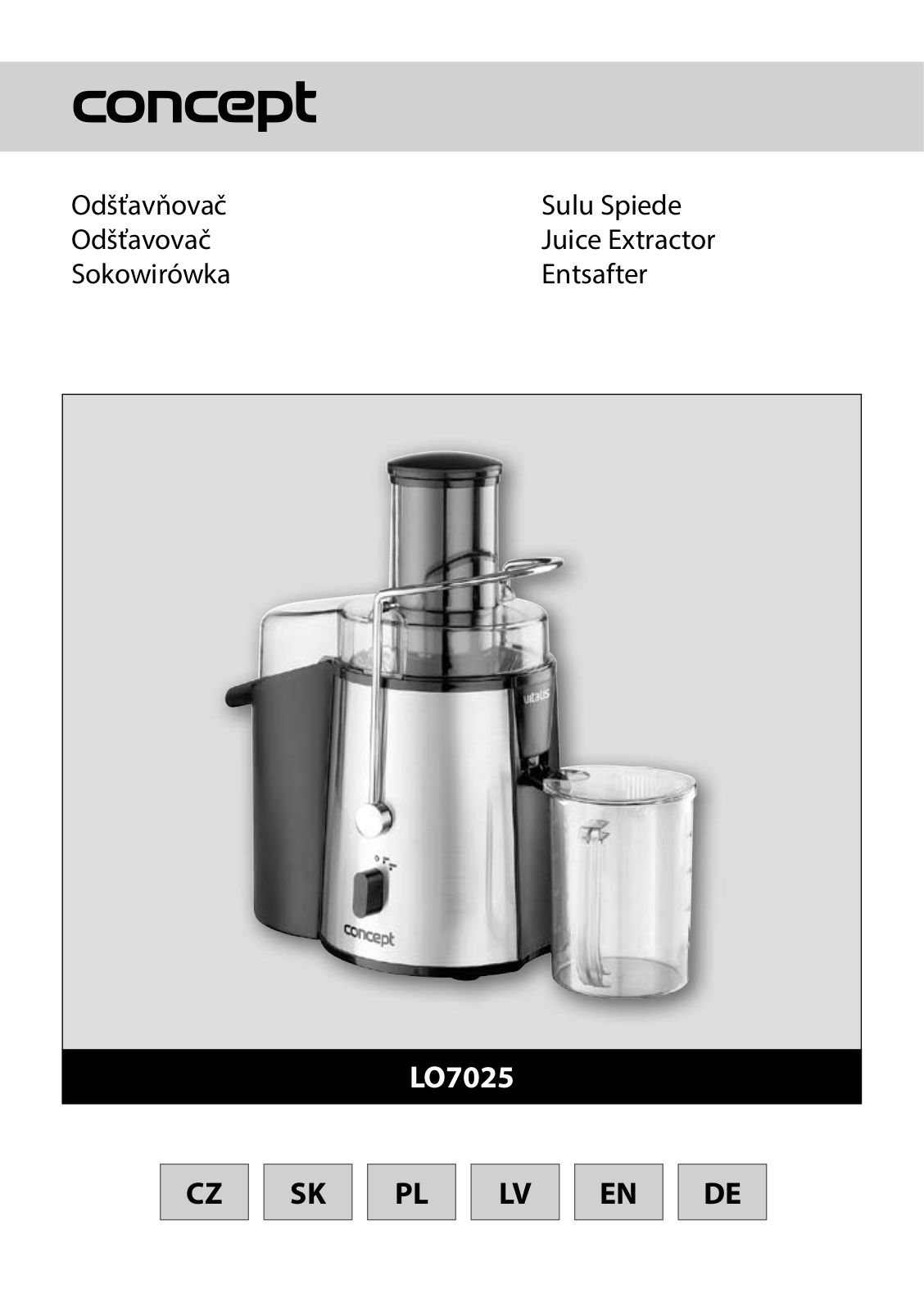 Concept LO-7025 Operating Instructions