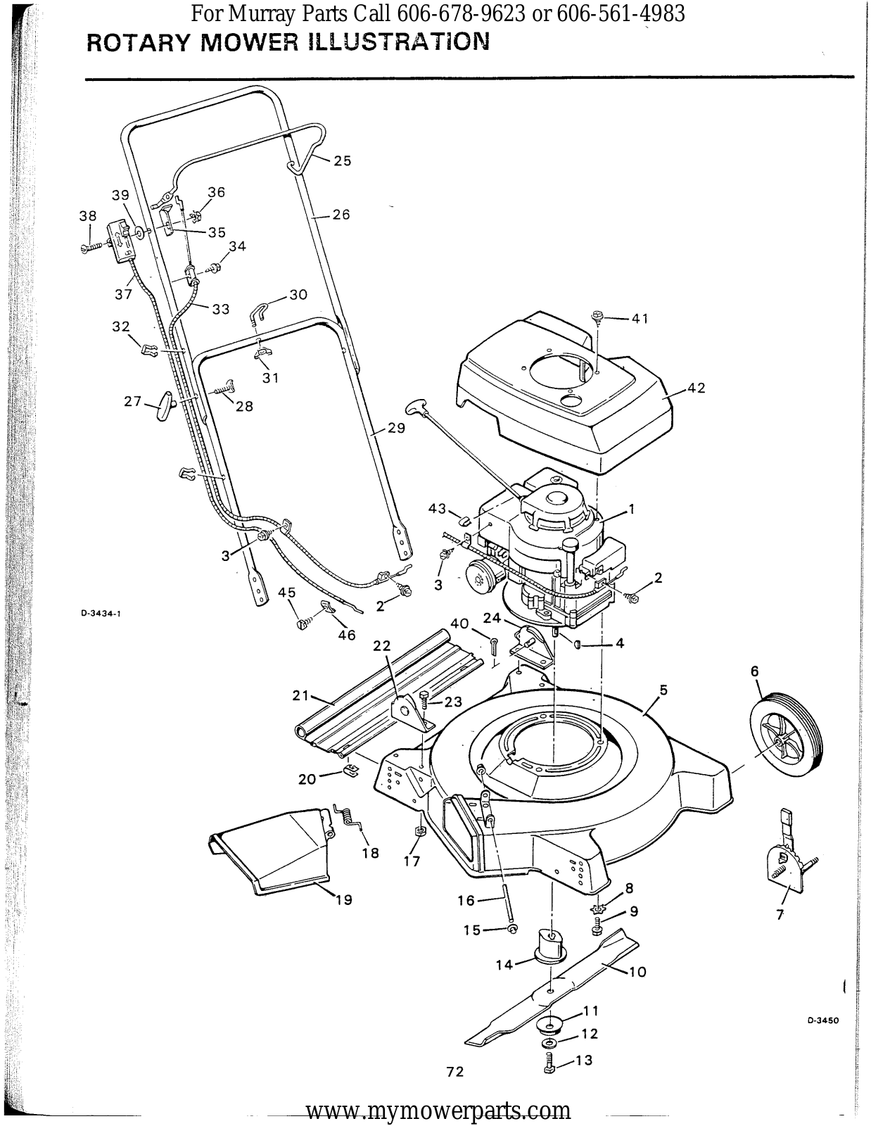 Murray MOM3940A48 Parts List