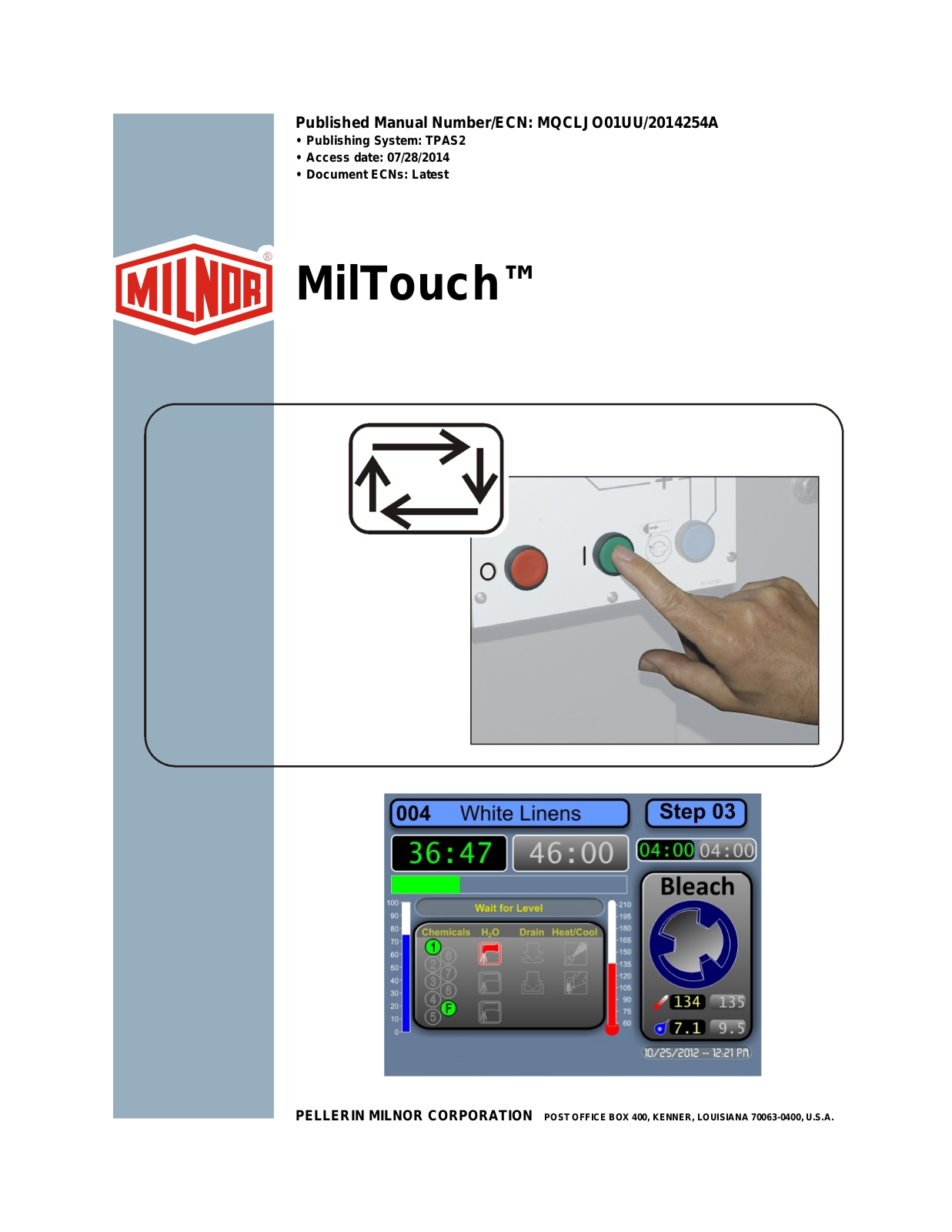 Milnor MilTouch Operator's Manual