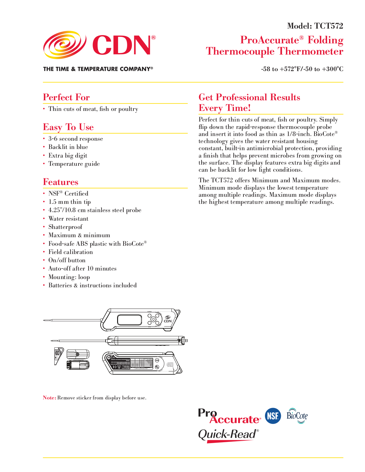 CDN TCT572-W User Manual